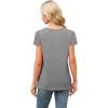 imageSAMPEEL Womens Tshirts Trendy Fashion Tops Lace Short Sleeve Business Tee Shirts Casual Knitted Blouses Summer Outfits 2025Grey