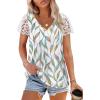 imageSAMPEEL Womens Tshirts Trendy Fashion Tops Lace Short Sleeve Business Tee Shirts Casual Knitted Blouses Summer Outfits 2025Printingleaves
