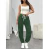 imageTrendy Queen Womens Sweatpants Athletic Joggers Baggy Pants Lounge Bottom 2025 Fall Fashion with PocketsGreen