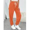 imageTrendy Queen Womens Sweatpants Athletic Joggers Baggy Pants Lounge Bottom 2025 Fall Fashion with PocketsOrange