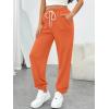imageTrendy Queen Womens Sweatpants Athletic Joggers Baggy Pants Lounge Bottom 2025 Fall Fashion with PocketsOrange