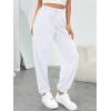 imageTrendy Queen Womens Sweatpants Athletic Joggers Baggy Pants Lounge Bottom 2025 Fall Fashion with PocketsWhite