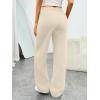 imageTrendy Queen Womens Sweatpants Baggy Wide Leg Barrel Pants Lounge Comfy Palazzo Joggers with PocketsBeige