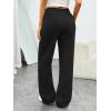 imageTrendy Queen Womens Sweatpants Baggy Wide Leg Barrel Pants Lounge Comfy Palazzo Joggers with PocketsBlack