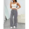 imageTrendy Queen Womens Sweatpants Baggy Wide Leg Barrel Pants Lounge Comfy Palazzo Joggers with PocketsBlackgrey