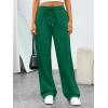 imageTrendy Queen Womens Sweatpants Baggy Wide Leg Barrel Pants Lounge Comfy Palazzo Joggers with PocketsGreen