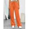 imageTrendy Queen Womens Sweatpants Baggy Wide Leg Barrel Pants Lounge Comfy Palazzo Joggers with PocketsOrange