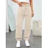 imageTrendy Queen Womens Sweatpants High Waisted Winter Baggy Lounge Pants Fall Active Fleece Comfy Joggers 2025Beige