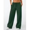 imageTrendy Queen Womens Wide Leg Sweatpants Baggy Drawstring Low Rise Lounge Pants 2025 Fall Joggers with PocketsDarkgreen