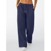 imageTrendy Queen Womens Wide Leg Sweatpants Baggy Drawstring Low Rise Lounge Pants 2025 Fall Joggers with PocketsNavyblue