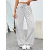 imageTrendy Queen Womens Wide Leg Sweatpants Baggy Loose Fall Barrel Casual Lounge Athletic Pants Comfy Teen Girl Cute y2k JoggersGrey