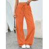 imageTrendy Queen Womens Wide Leg Sweatpants Baggy Loose Fall Barrel Casual Lounge Athletic Pants Comfy Teen Girl Cute y2k JoggersOrange