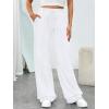 imageTrendy Queen Womens Wide Leg Sweatpants Baggy Loose Fall Barrel Casual Lounge Athletic Pants Comfy Teen Girl Cute y2k JoggersWhite