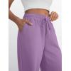 imageTrendy Queen Womens Wide Leg Sweatpants Baggy Lounge Travel Pants Fall Fashion Outfits 2025 Winter Joggers ClothesPurple