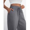 imageTrendy Queen Womens Wide Leg Sweatpants Drawstring High Waisted Lounge Barrel Pants Fall Baggy Athletic Joggers with PocketsDarkgrey