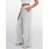 imageTrendy Queen Womens Wide Leg Sweatpants Drawstring High Waisted Lounge Barrel Pants Fall Baggy Athletic Joggers with PocketsGrey