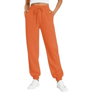 imageTrendy Queen Womens Sweatpants Athletic Joggers Baggy Pants Lounge Bottom 2025 Fall Fashion with PocketsOrange
