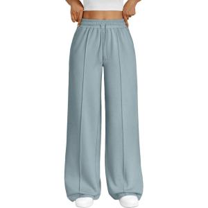 imageTrendy Queen Womens Wide Leg Sweatpants Baggy Loose Fall Barrel Casual Lounge Athletic Pants Comfy Teen Girl Cute y2k JoggersGrey Blue