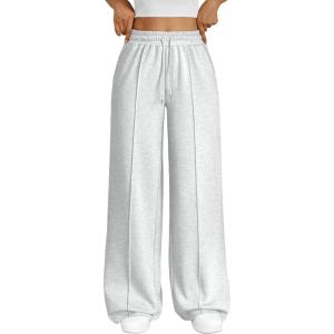 imageTrendy Queen Womens Wide Leg Sweatpants Baggy Loose Fall Barrel Casual Lounge Athletic Pants Comfy Teen Girl Cute y2k JoggersLight Grey