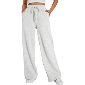 imageTrendy Queen Womens Wide Leg Sweatpants Baggy Lounge Travel Pants Fall Fashion Outfits 2025 Winter Joggers ClothesGrey
