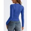 imageTrendy Queen Long Sleeve Shirts for Women 2025 Fall Fashion V Neck Basics Crop Tops Slim Fitted Y2K Tops Outfits ClothesRoyal Blue