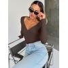 imageTrendy Queen Going Out Tops for Women Trendy Long Sleeve Shirts Fashion Clothing V Neck Basic Y2K Clothes Cute Shirt CorsetBrown