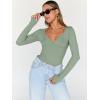 imageTrendy Queen Going Out Tops for Women Trendy Long Sleeve Shirts Fashion Clothing V Neck Basic Y2K Clothes Cute Shirt CorsetGreen