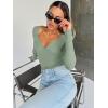 imageTrendy Queen Going Out Tops for Women Trendy Long Sleeve Shirts Fashion Clothing V Neck Basic Y2K Clothes Cute Shirt CorsetGreen