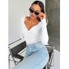 imageTrendy Queen Going Out Tops for Women Trendy Long Sleeve Shirts Fashion Clothing V Neck Basic Y2K Clothes Cute Shirt CorsetWhite