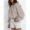 imageTrendy Queen Womens Cute Cropped Hoodies Y2k Long Sleeve Sweatshirts Fall Fashion Outfits Winter Sweater Clothes 2025Coffee Grey