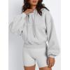 imageTrendy Queen Womens Cute Cropped Hoodies Y2k Long Sleeve Sweatshirts Fall Fashion Outfits Winter Sweater Clothes 2025Grey