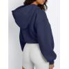 imageTrendy Queen Womens Cute Cropped Hoodies Y2k Long Sleeve Sweatshirts Fall Fashion Outfits Winter Sweater Clothes 2025Navy
