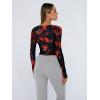 imageTrendy Queen Womens Long Sleeve Shirts Crop Tops Fall Fashion 2025 Square Neck Going Out Basics Tees Y2k ClothesFlame