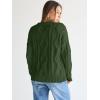 imageTrendy Queen Womens Oversized Cable Knit Crewneck SweatersArmy Green