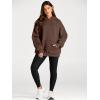 imageTrendy Queen Womens Oversized Hoodies Fleece Sweatshirts Fall Fashion Pullover Sweaters Winter ClothesChocolate Brown