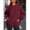 imageTrendy Queen Womens Oversized Hoodies Fleece Sweatshirts Fall Fashion Pullover Sweaters Winter ClothesDeep Red