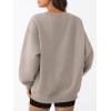 imageTrendy Queen Womens Oversized Sweatshirts Fall Fashion V Neck Hoodies Loose Fit Winter Outfits Teen Girl Clothes 2025Coffeegrey