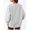 imageTrendy Queen Womens Oversized Sweatshirts Fall Fashion V Neck Hoodies Loose Fit Winter Outfits Teen Girl Clothes 2025Grey