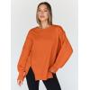 imageTrendy Queen Womens Oversized Sweatshirts Hoodies Crewneck Shirts Fall Outfits Teen Girls Y2k Winter ClothesOrange