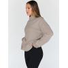 imageTrendy Queen Womens Oversized Sweatshirts Turtleneck Pullover Long Sleeve Hoodies Tops Fall Fashion Outfits 2025 ClothesCoffeegrey