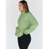 imageTrendy Queen Womens Oversized Sweatshirts Turtleneck Pullover Long Sleeve Hoodies Tops Fall Fashion Outfits 2025 ClothesLightgreen