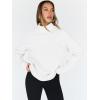 imageTrendy Queen Womens Oversized Sweatshirts Turtleneck Pullover Long Sleeve Hoodies Tops Fall Fashion Outfits 2025 ClothesWhite