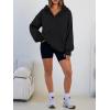 imageTrendy Queen Womens Oversized V Neck Hoodies with Thumb Hole Pullover Sweatshirts Y2k Clothes Fall Fashion Outfits 2025Black