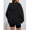 imageTrendy Queen Womens Oversized V Neck Hoodies with Thumb Hole Pullover Sweatshirts Y2k Clothes Fall Fashion Outfits 2025Black