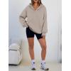 imageTrendy Queen Womens Oversized V Neck Hoodies with Thumb Hole Pullover Sweatshirts Y2k Clothes Fall Fashion Outfits 2025Coffeegrey