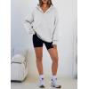 imageTrendy Queen Womens Oversized V Neck Hoodies with Thumb Hole Pullover Sweatshirts Y2k Clothes Fall Fashion Outfits 2025Grey