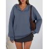 imageTrendy Queen Womens Oversized V Neck Hoodies with Thumb Hole Pullover Sweatshirts Y2k Clothes Fall Fashion Outfits 2025Greyblue