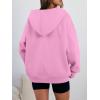 imageTrendy Queen Womens Oversized V Neck Hoodies with Thumb Hole Pullover Sweatshirts Y2k Clothes Fall Fashion Outfits 2025Pink