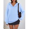 imageTrendy Queen Womens Oversized V Neck Hoodies with Thumb Hole Pullover Sweatshirts Y2k Clothes Fall Fashion Outfits 2025Skyblue