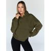 imageTrendy Queen Womens Sweatshirts Quarter Half Zip Pullover Oversized Hoodies Fall Fashion 2025 Winter Fleece Jackets SweatersArmy Green